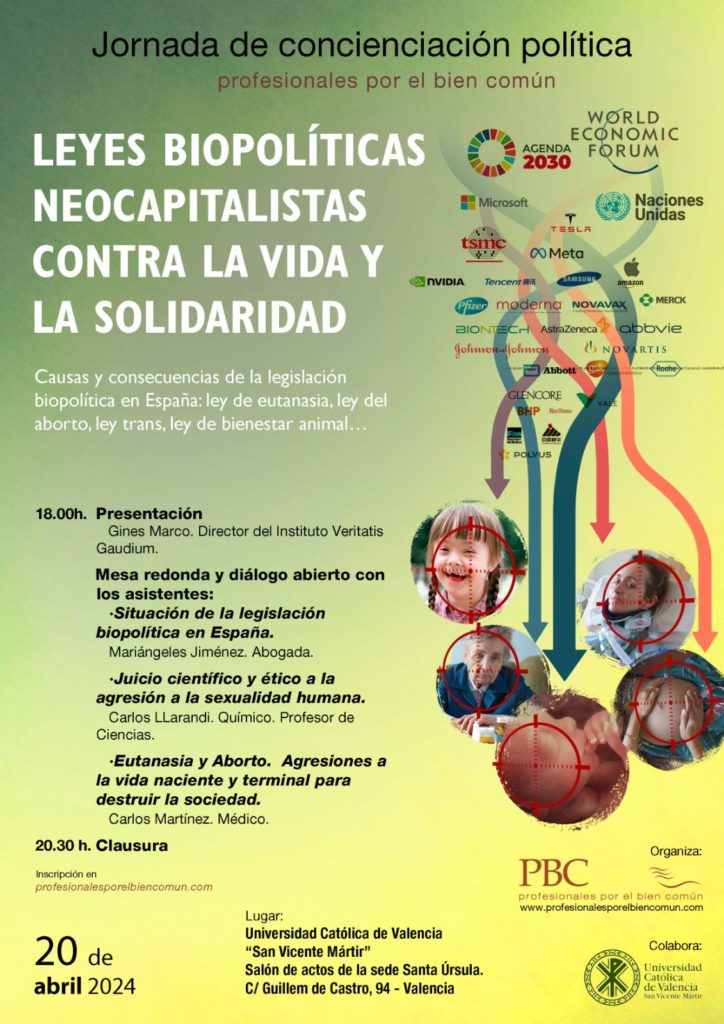 Jornada de concienciación política: «LEYES BIOPOLÍTICAS NEOCAPITALISTAS CONTRA LA VIDA Y LA SOLIDARIDAD»