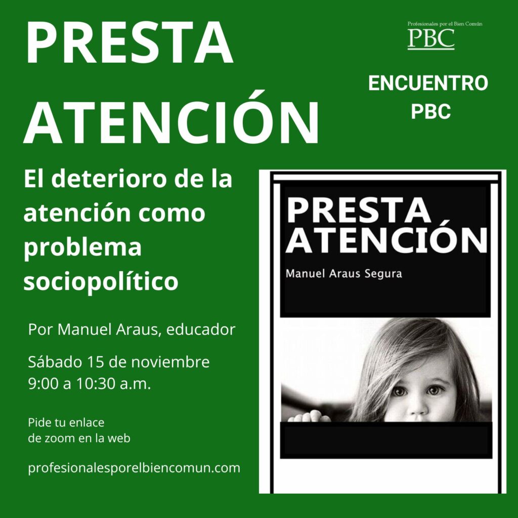 Encuentro on line PBC: «PRESTA ATENCIÓN»